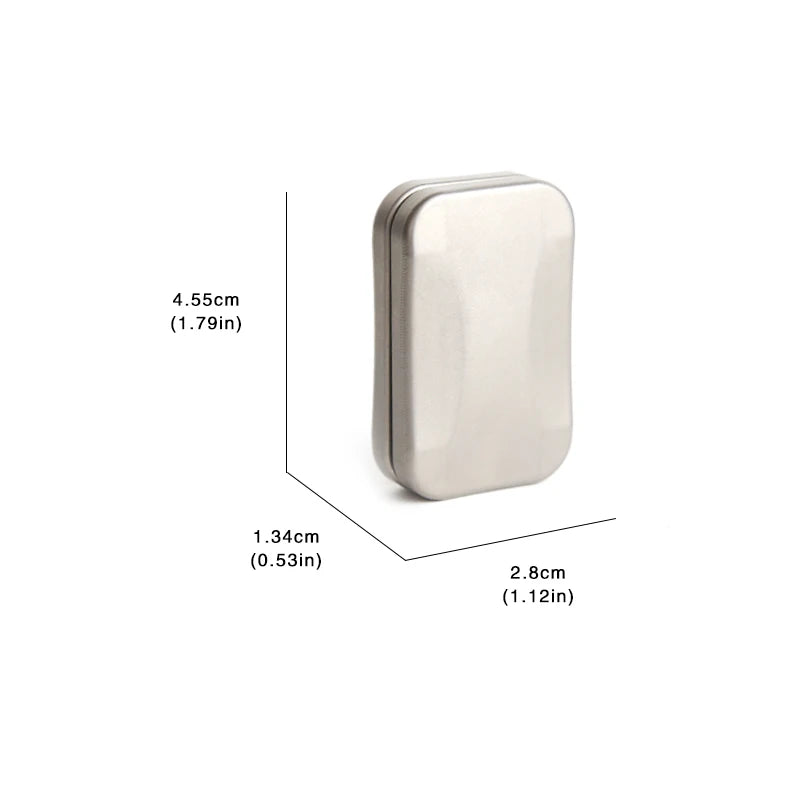 A silver metal fidget slider with a magnetic core, shown from the side.