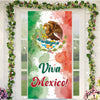 A door cover featuring a vibrant Mexican flag design with an eagle and foliage, framed by green vines.