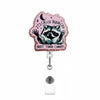 Shiny Acrylic Retractable Badge Reel with Alligator Clip