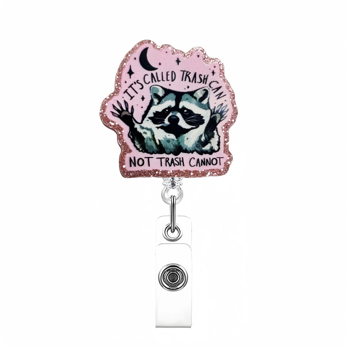 Shiny Acrylic Retractable Badge Reel with Alligator Clip