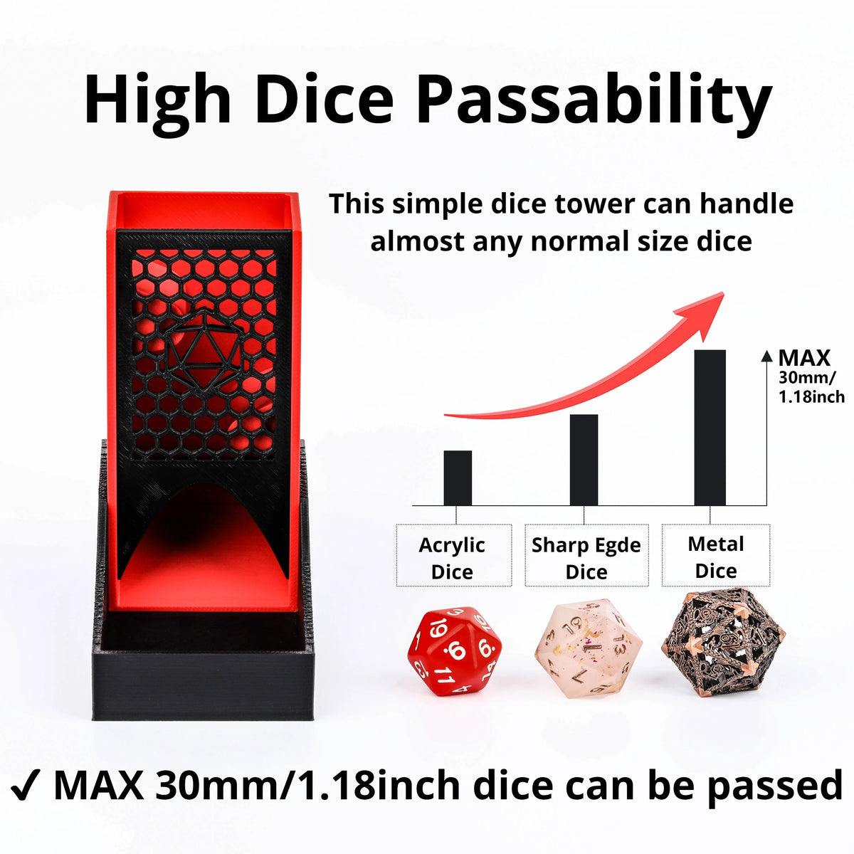 Portable Dice Tower for Tabletop RPG Games