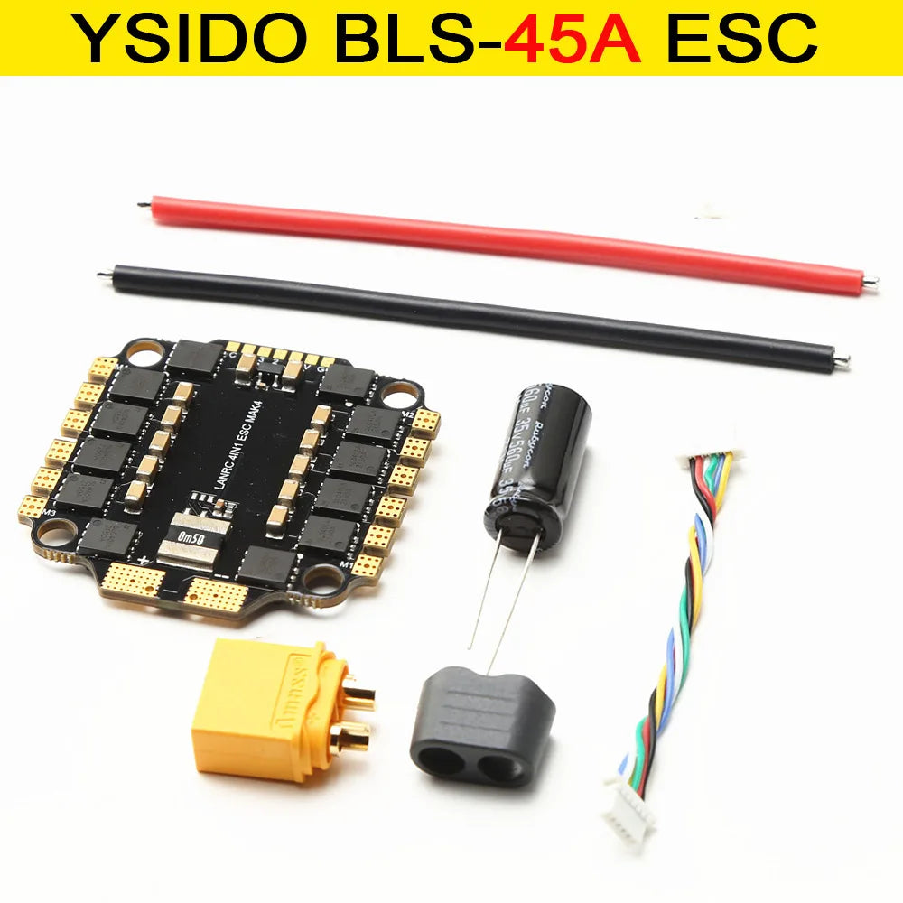 جهاز YSIDO BLS-45A ESC مع سلك أحمر ومكونات وحدة التحكم بالطيران