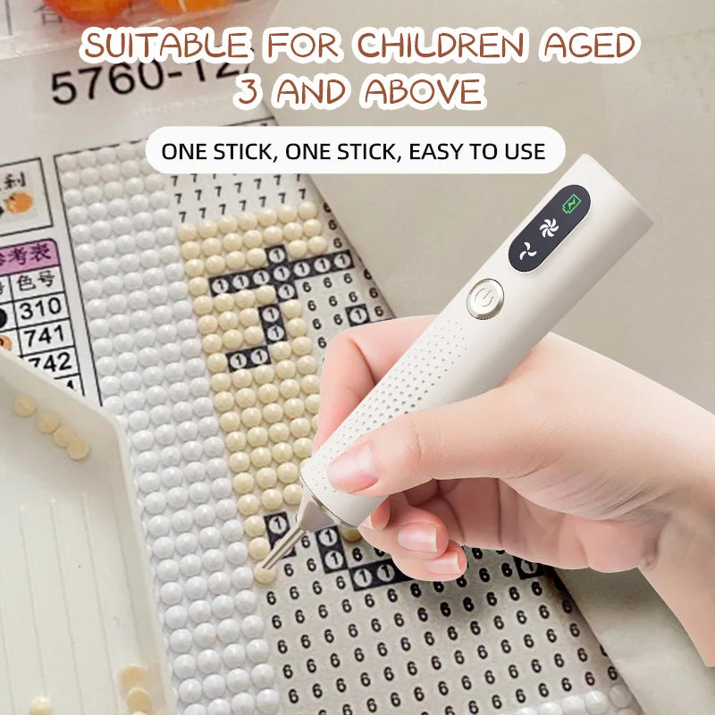 Cordless Electric Diamond Art Pen with Vacuum Suction