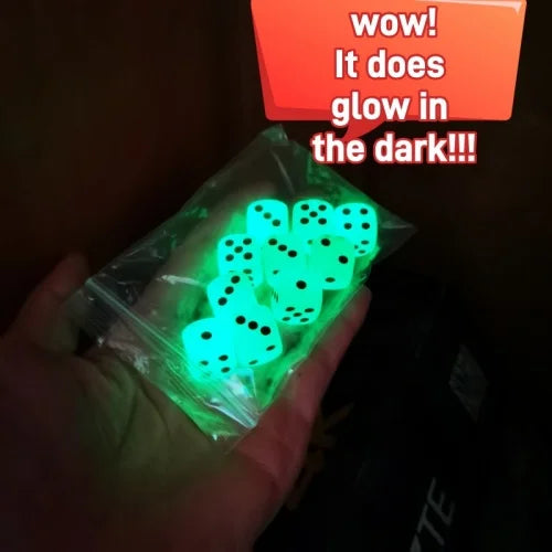 Glow-in-the-Dark Dice Set of 10