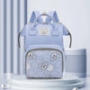 Waterproof Diaper Bag Backpack with Printed Bear Design