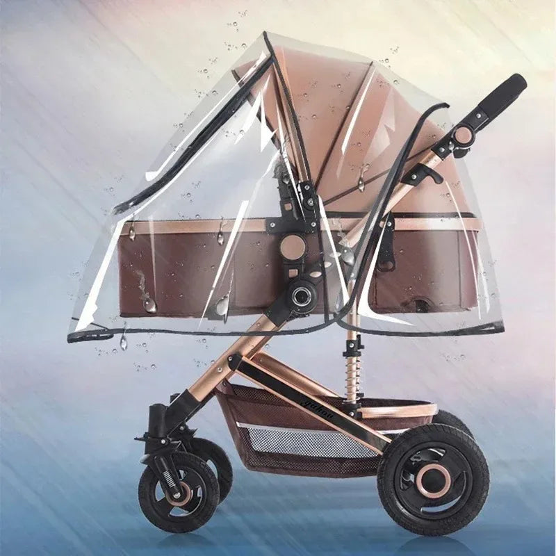 Universal Transparent Stroller Rain Cover with Zipper