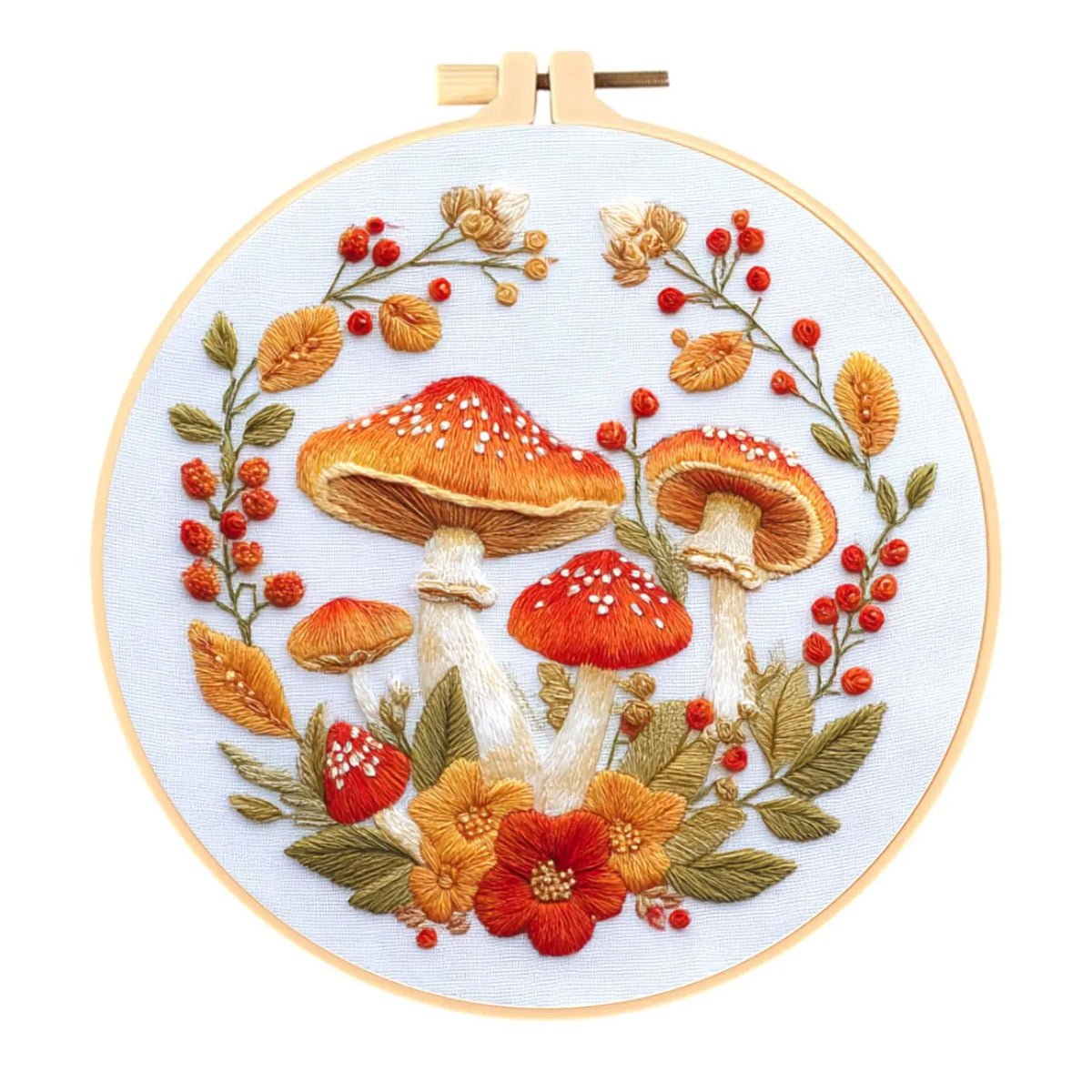Fall Harvest Pumpkin Embroidery Kit for Adults