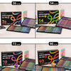 Display of Languo Acrylic Painting Gel-Pen sets in various color counts, including 36, 54, 72, and 90 colors.
