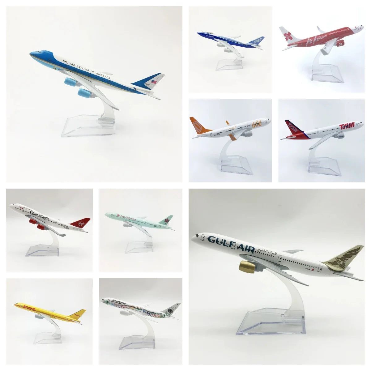 Diecast Metal Boeing Aircraft Model – 16 cm Collectible Display Piece