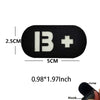 Blood Type Tactical Patches with Glow-in-the-Dark Design