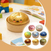 Squishy Steamed Bun Stress Ball with Slow-Rising Glitter