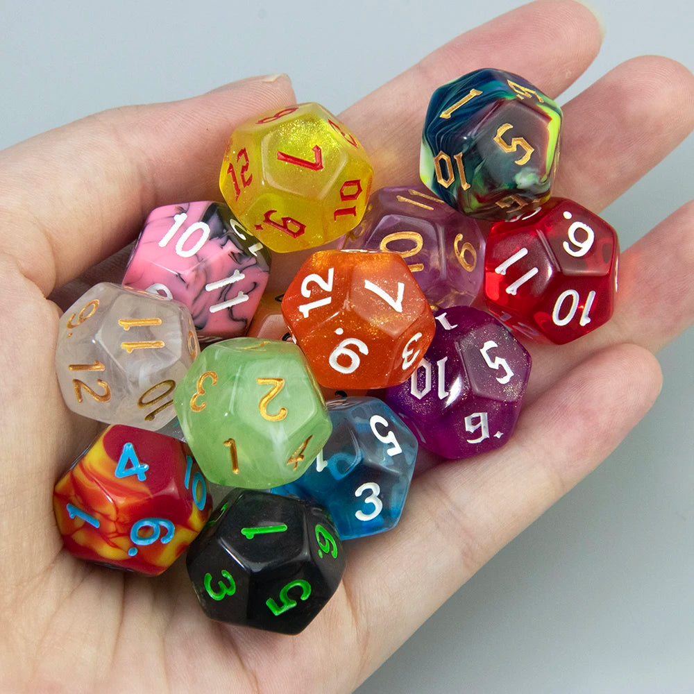 Polyhedral Resin Dice Set (10-Piece) for D&D and RPG