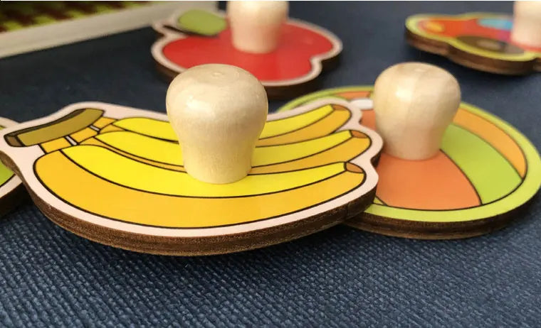 Wooden Alphabet & Number Peg Puzzles for Toddlers