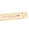 Set of 20 PU Leather "Made With Love" Sew-On Tags for Crafts and Garments