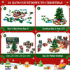 A countdown calendar featuring Christmas themed building blocks and figures for a 24-day activity.