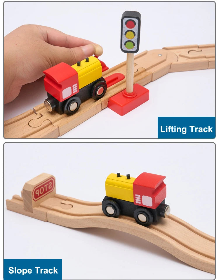 Wooden Train Track Expansion Set – Compatible with All Major Brands