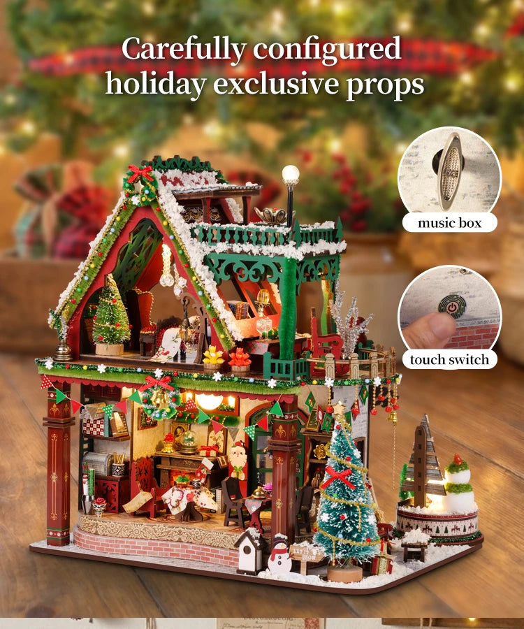 DIY Miniature Winter Cabin Book Nook Kit