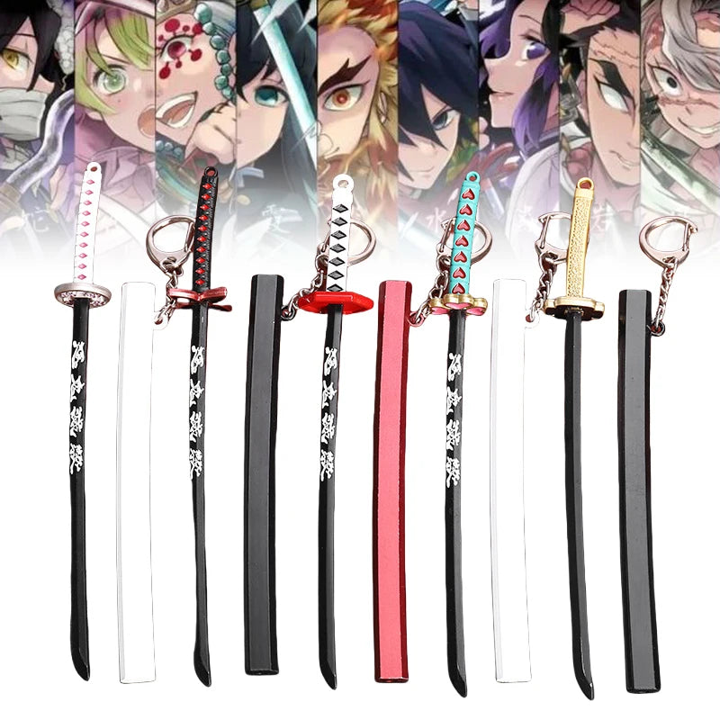 Metal Demon Slayer Katana Replica – Tanjiro Inspired Mini Samurai Sword