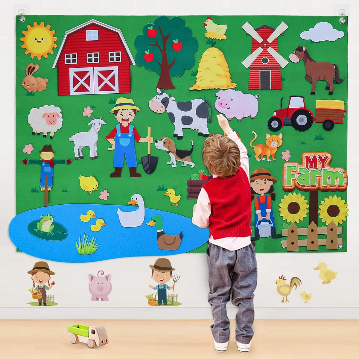 Zoo Animals Felt Board Storytelling Set for Kids