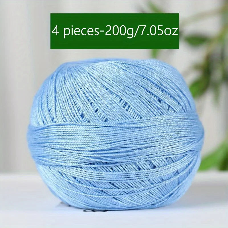 Mercerized Cotton Lace Yarn – Soft, Smooth & Ideal for Summer Knitting