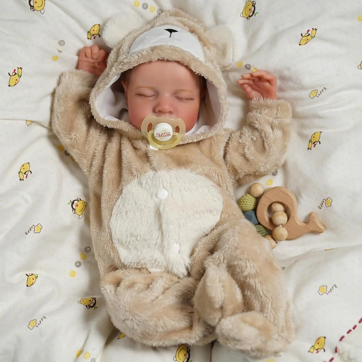 Lifelike 18-Inch Reborn Baby Doll with Soft Vinyl Body - Poseable Newborn Boy for Kids