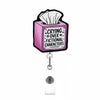 Shiny Acrylic Retractable Badge Reel with Alligator Clip