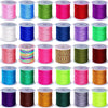Spool of 50 yards of 0.8mm nylon knotting cord in various colors including pink, blue, green, red, and purple.