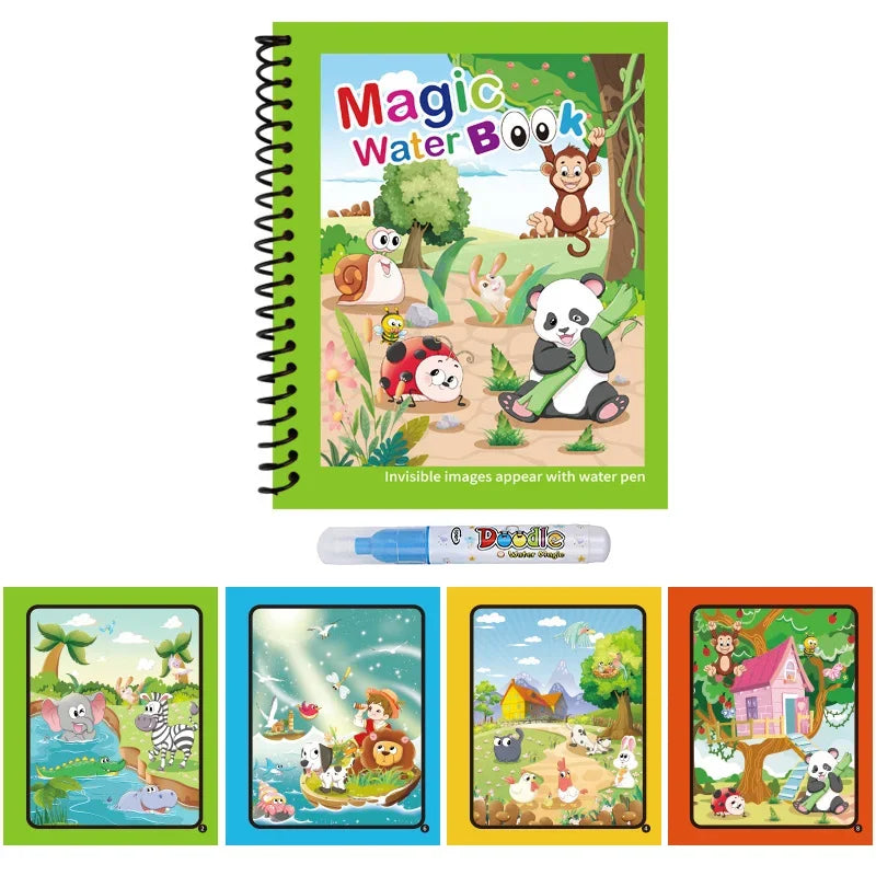 Reusable Water Drawing Book with Refillable Pen