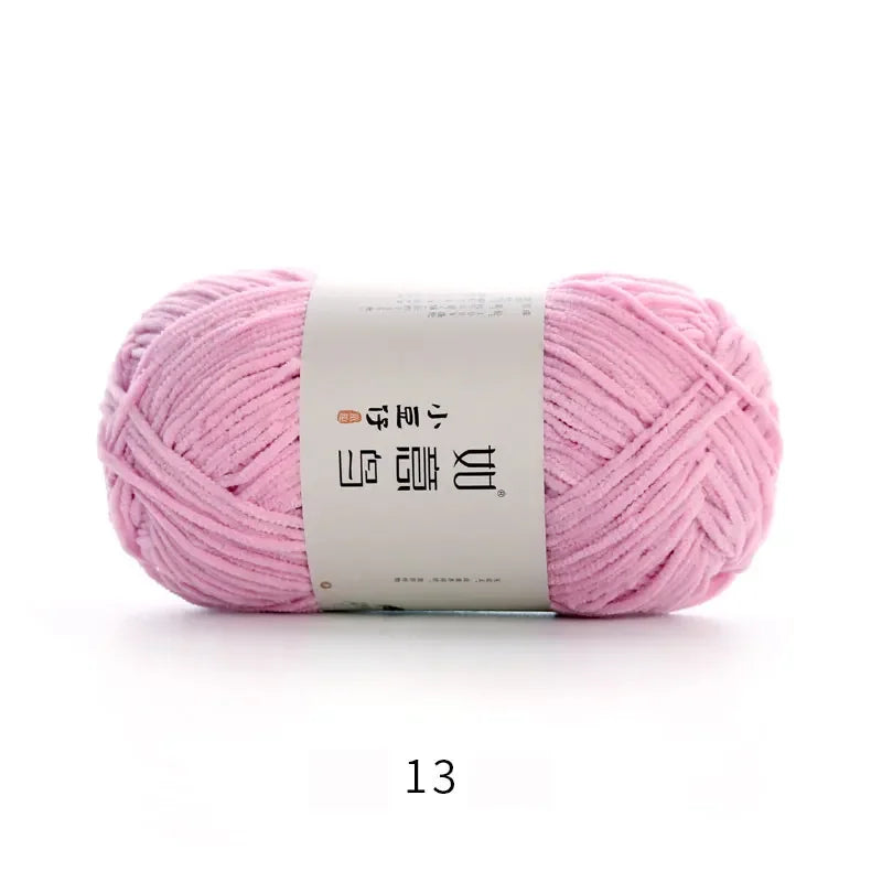 Soft Chenille Yarn for Knitting & Crochet - 50g Ball