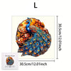 Premium Wooden Jigsaw Puzzle – Villa Peacock Owl Landscape