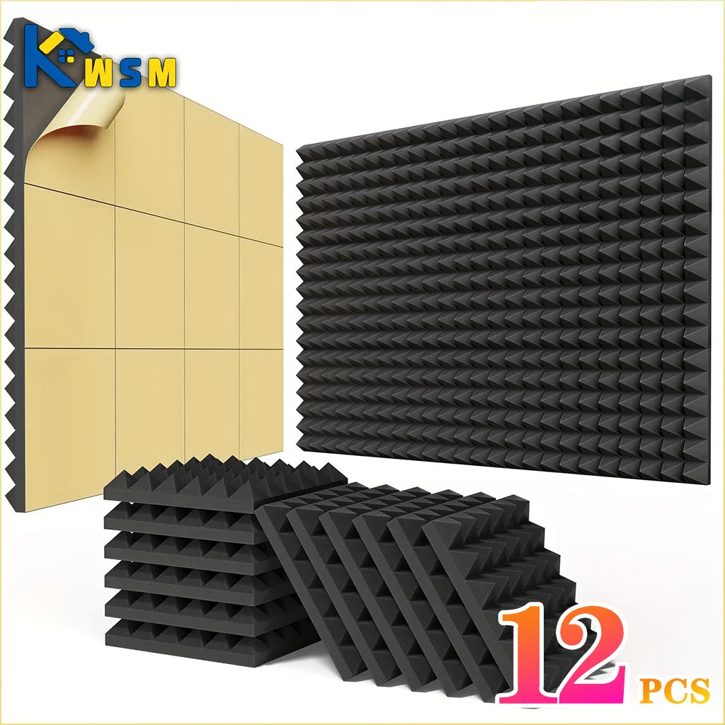 Self-Adhesive Acoustic Foam Panels for Soundproofing and Noise Reduction