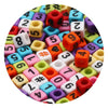 Acrylic Alphabet Beads for Jewelry Making - Mixed Letter Cubes
