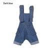Dark blue mini doll overalls set with a white t-shirt