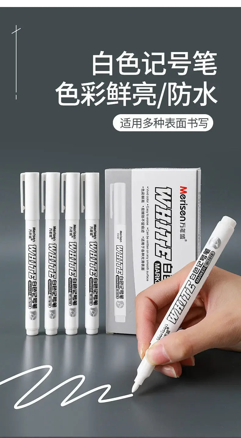 White Oily Marker Pens for DIY Art & Craft Projects