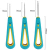 A set of pre-waxed cotton candle wicks with metal sustainer tabs in teal and yellow.