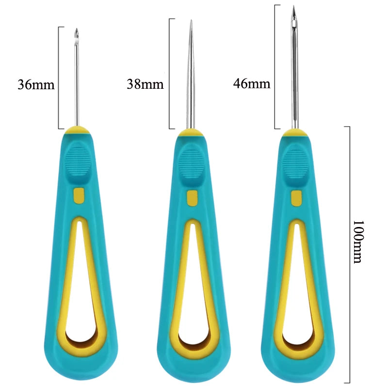 A set of pre-waxed cotton candle wicks with metal sustainer tabs in teal and yellow.