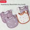 Soft Cotton Baby Bibs (5-Pack) with U-Shaped Catch-All Design