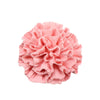 A pink ruffled flower made of silicone mold used for soap, candle, and cake decorating.