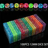 Translucent Acrylic D6 Dice Set – 100 Multicolor Dice for RPG & Board Games