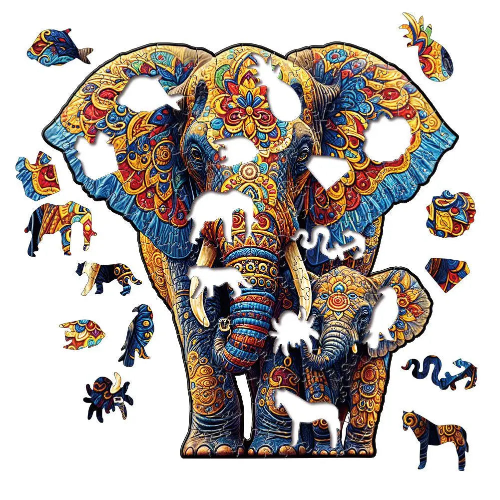 Wooden Animal Jigsaw Puzzle for Kids and Adults
