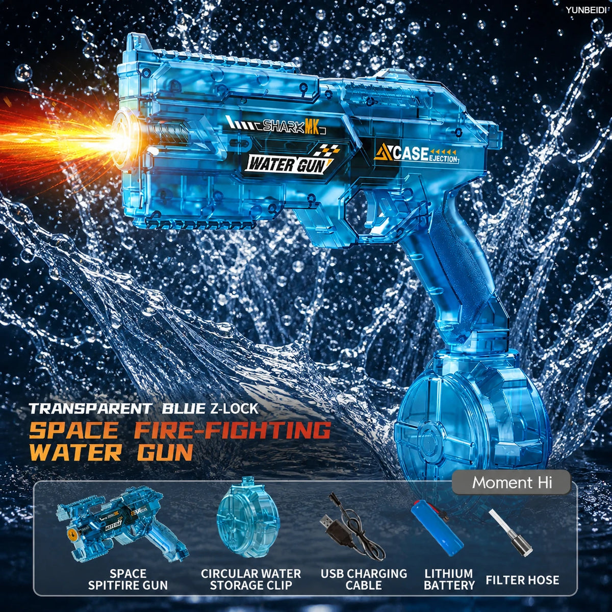 Automatic Electric Water Gun with LED Lights