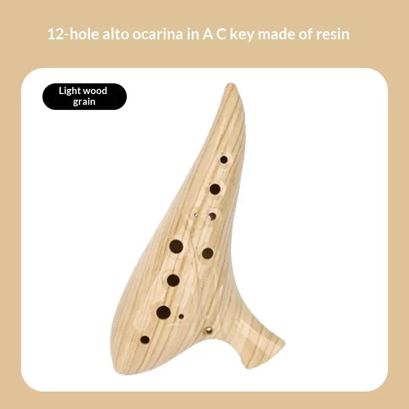 Ceramic 6-Hole Ocarina Pendant for Beginners