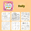 A set of daily life themed water painting books and drawing kits for children.