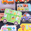 Montessori Wooden Animal Puzzle Set with Storage Box