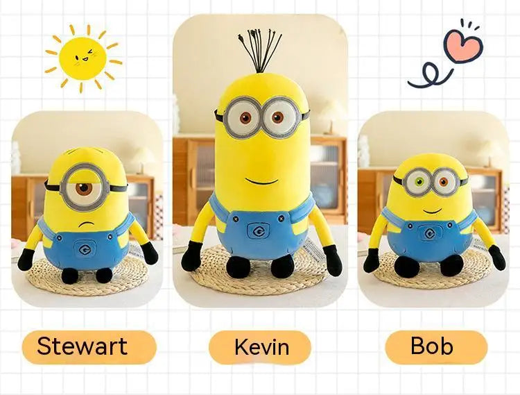 Minions Bob and Stuart Plush Dolls – Soft Movie Collectible Toys