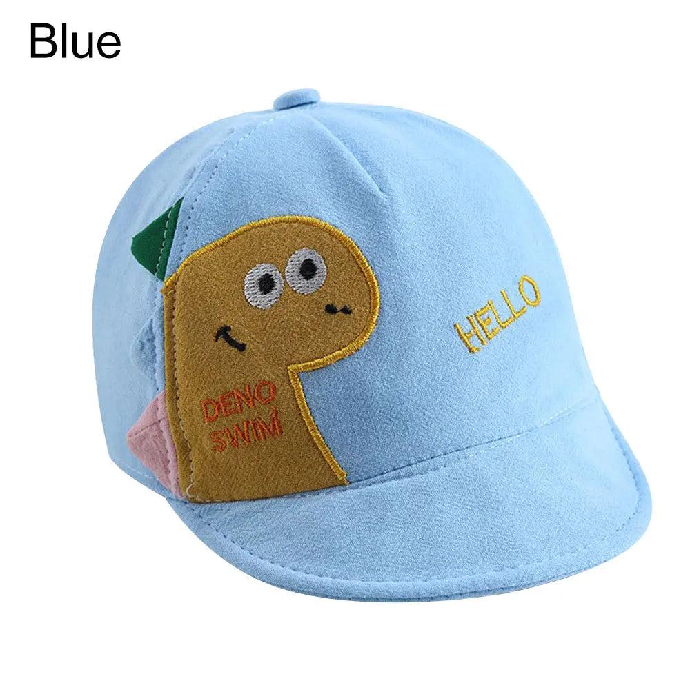 Light blue baseball cap featuring a cute brown rabbit ear design on the front.