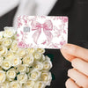 Pink Bowknot Anime Card Skin - Customizable Credit Card Cover
