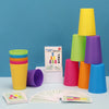 Stack Cup Speed Game with Color Recognition Cards