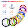 PLA 3D Pen Filament Refill Pack – 1.75mm, Multi-Color Bundle