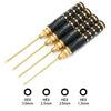 A set of four precision hex screwdrivers with varying shaft sizes (1.5mm to 3.0mm) shown against a white background.